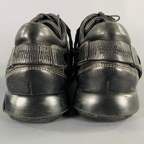 COLE HAAN Size 9.5 Black Contrast Stitch Leather Lace-Up Shoes main image 5